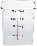 Cambro Camwear Polycarbonate Square Food Storage Container, 8 Quart (This Does not Come with a lid)