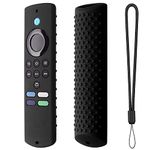 Dealfreez Silicone Remote Cover Compatible with New Fire TV Stick Lite (2022) Model Remote Protective Case with Lanyard (Black) [Remote NOT Included]