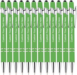 KOLOWKO Personalized 2-in-1 Ballpoint Pen & Stylus - Custom Text/Name/Message - Bulk Order Up to 1000 Pens for Business, Graduation, Anniversary