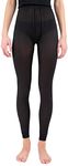 Terramar S486-010M Women's Thermasilk Pointelle Pant, Black, Medium