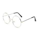 TRIXES Round Glasses Unisex Silver - Beatles Retro Sixties Style Clear Lens Glasses - Round Wire Costume Geek Glasses Accessories for Dress Up - Classic Vintage Design Spectacles