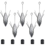 Sputnik Sinker Surf Fishing Weight Long Tail Spider Weights Saltwater Surf Casting Fishing Sinkers Catfish Beach Spider Sinker for Ocean Sea Sand (6oz-5pcs)