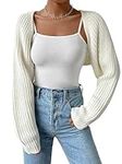 QWINEER Women's Bolero Shrug Sweate