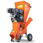 VEVOR Wood Chipper Shredder Mulcher, 12 HP Heavy Duty Gas Powered, 2" Max Cutting Diameter, 420cc 8.6 kW Engine Woodchipper, Fast Wood Chipping Chopping for Forestry, Landscaping, CE/EMC Certified