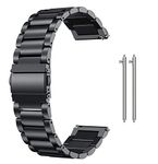 ACHOR Ach30 22Mm Metal Heavy Quick Release Watch Straps Compatible With Smartphone Perfect Replacement For All Styles Wristband,Only Milanese Strap For Apple Iwatch (Black, 22Mm), 60 mm