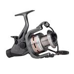 Mitchell MX2 Free Spool Carp Fishing Reel - Quality Baitrunner Style Carp Reel with Metal Spool and Handle, 3+1 Stainless Steel Ball Bearings, Spare Spool, Grey, 6500