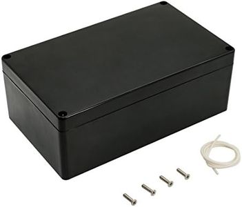 LeMotech Project Box ABS Plastic IP65 Waterproof Dustproof Electrical Junction Box Outdoor Enclosure for Electronics Black 7.87 x 4.72 x 2.95 inch (200 x 120 x 75 mm)