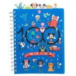 Innovative Designs Disney 100 Anniversary Tab Journal Notebook, Spiral Bound, 144 Lined Pages, 8 x 7 inches, Blue