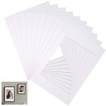 15 Pieces White Picture Mounts, Photo Mounts 7x5 Inch Picture Mats for 6x4 Inch Image Photo Frames Inside Aperture Card to fit for Graduation Photos Posters Prints Artworks Paintings