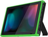 eXtremeRate Green DIY Housing Shell for Nintendo Switch Console, Replacement Faceplate Front Frame for Nintendo Switch Console with Volume Up Down Power Buttons - Console NOT Included