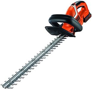 BLACK+DECKER Taille-Haies Sans Fil 18V, Electrique 45 cm avec Batterie 2 Ah, Lame Asymétrique Double Action, Double Interrupteur et Double Poignée, Ecartement 18 mm, GTC1845L20-QW