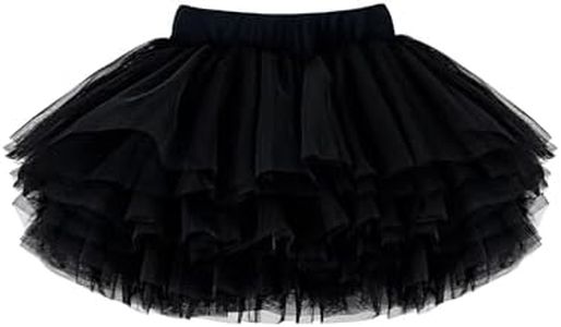 BambooBud Baby Girls Soft Tutu Skirt with Diaper Cover Tulle Dress Skirts Infant Toddler Girl Skort Outfits, Black Grenadine, 18-24Months