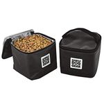 Mobile Dog Gear Pet Food Storage Containers (2 Pack, 15 Cups Each) - Insulated Dog Food Travel Bag & Treat Carrier - Keeps Food Fresh, Portable, Durable, Easy to Clean - Great for Camping & Day Trips