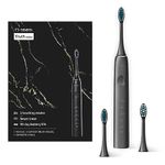 M-teeth Sonic Electric Toothbrush for Adults, Truth Series with 90 Days Battery Life, 5 Modes, 3 Brush Heads, Smart Timer, Dentist Recommended, Rechargeable, Water Resistant, Black