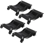 GarveeTech GarveeTech Wheel Dolly - 4000lbs Capacity, Set of 4, Heavy-Duty Car Tire Dolly for Moving Cars, Trucks, Trailers, Motorcycles, and Boats,Black