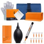 K&F Concept 32-in-1 Camera Lens Cleaning Kit for DSLR Camera Lens Filter with Cleaning Pen+Air Blower+Cleaning Cloth*2+Full-frame Swab*10+Cleaning Wipes*10+Vacuum Cleaning Cloth*6+Anti-static Gloves