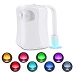 Toilet Night Light 8 Colors 2 Pack Motion Sensor Activated LED Inside Glow Bowl Illuminate Nightlight for Kids Boys Girls