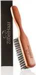 ZilberHaar Regular Beard Brush - Soft Boar Bristles - Beard grooming brush for men - Straightens and Promotes beard growth - Works with Beard Oils and Balms - Essential for beard care kits