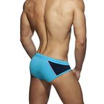 UXH Mens Swimsuit Briefs Padded Swimwear Male Sexy Swimming Board Beach Surfing Swim (Blue,Tag M)