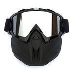 HCMAX Motorcycle Goggles With Detachable Face Mask Helmet Fog-proof Windproof UV Protection Bike ATV MX Glasses for Desert Offroad Riding Racing Fits Men Women