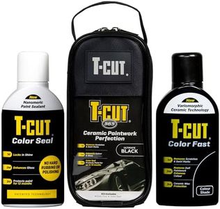 T-Cut 365 Car Wax Polish Scratch Remover & Paintwork Sealant Kit, Ultimate Black