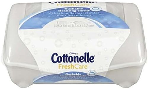 Cottonelle Fresh Flushable Moist Wipes, Pop-up Tub, 42 Count (Pack of 3) 126 Wipes Total with Aloe Vera and Vitamin E