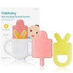 Frida Baby Teething Relief Not-Too-Cold-to-Hold Baby Teether | 4-in-1 Teether Toy, BPA-Free Silicone Teething Toy