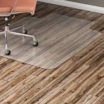 Lorell 46 by 60-Inch Wide Chairmat, Hard Floor, 25 by 12-Inch Lip, Clear
