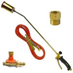 AB Tools Gas Torch Burner 2m Hose Roofer Plumber Weed Propane & Regulator