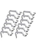 Z L Enterprises Curtain Brackets Stainless Steel Curtain Accessories for Home Curtain Support Rod Brackets Clamps Holders Hooks Pack of 12 Pieces, Silver