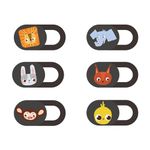 Mizi Webcam Privacy Cover Slide [6 Pack], Cute Camera Blocker Sticker, Protect Your Privacy and Security for Computer, Laptop, Tablets & Phones - Anima