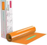 HTVRONT HTV Vinyl Rolls Heat Transfer Vinyl - 12" x 20ft Orange HTV Vinyl for Shirts, Iron on Vinyl for All Cutter Machine - Easy to Cut & Weed for Heat Vinyl Design (Orange)