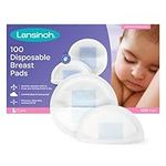 Lansinoh Disposable Breast Pads - Leakproof & Ultra Thin Absorbent Maternity Pads - Discreet Fit Nursing Pads Breastfeeding Essentials - 100 Pack