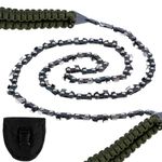 Pocket Chainsaw 36" 48 Teeth/16 Teeth Camping Chain Saws with Paracord Handle, Folding Hand Chain Saw, Portable Handheld Emergency Survival Chain Saw Gear for Wood Cutting Camping Hiking (16 Cutters)