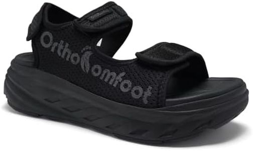 Men's Orthopedic Wide Tox Box Sandals: Arch Support Diabetic Outdoor Summer Athletic Sport Stylish Shoes, Comfortable Plantar Fasciitis Rivers Beach Camping Fashionable Sandals Black Size 10