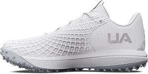 Under Armour Women's Glyde 2.0 Turf, (100) White/White/Metallic Silver, 11, US