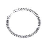 Male Bracelets Stainless Steel Heavy Wrist Chain 6MM 21 CM