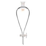 XCD Separatory Funnel, Lab Glass Separating Funnel Heavy Wall Borosilicate Glass Conical Separation Funnel with 24/40 Joints and PTFE Stopcock, 1000 ml