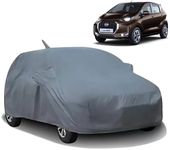 V VINTON® Car Body Cover All Accessories Waterproof Compatible for Datsun redi-GO with Mirror Pocket Uv Dust Proof Protects from Rain and Sunlight | Grey