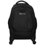 Kenneth Cole Reaction 1680d Coated Polyester Double Gusset 4-Wheel 17.0” Computer Backpack, Black, One Size, Rolling Backpack 17" Laptop 4-Wheel Spinner Carry-on Work Travel Bookbag