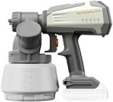 Tilswall Brushless Cordless Paint Sprayer Compatible with Dew 20V Battery (Battery Not Included), Easy Side-Fill, Electric HVLP Spray Paint Gun for House Painting, Furniture, Outdoor (White, 1300 ml)