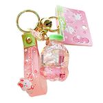 HSYHERE Girls Women Creative Lovely Floating Shoulder Bag White Rabbit Lucky Bottle Keychain Keyrings Key Chain Key Ring, Bottle 2, Small