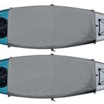 Explore Land Universal Kayak Cockpit Drape Waterproof Seal Cockpit Cover for Indoor and Outdoor 2 Pack - Large 60 x 29 inch, Grey