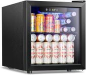 Kismile 1.3 Cu.ft Beverage Refrigerator and Cooler,12 Bottle 48 Can Mini Fridge Glass Door, Digital Temperature Display for Soda, Beer or Wine, Small Drink Dispenser Cooler for Home, Office, Bar