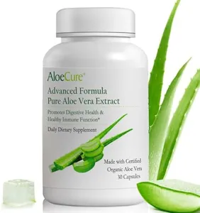 AloeCure Organic Aloe Vera Capsules, 130,000mg Inner Aloe Leaf Equivelant per Serving, Support Gut, Digestive, & Immune Health, Helps Maintain Balanced Stomach Acidity, Aloin Free, 30 Capsules