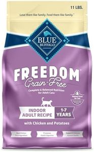 Blue Buffalo Freedom Grain-Free Adult Dry Cat Food, Complete & Balanced Nutrition for Indoor Cats, Made with Natural Ingredients, Chicken Recipe, 11-lb. Bag
