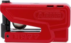 ABUS Brake Disc Lock Granit Detecto XPlus 8077 2.0 - Motorcycle Lock with Alarm and Intelligent Pre-Alarm - Made of Hardened Steel - for the Protection Motorcycles - Red