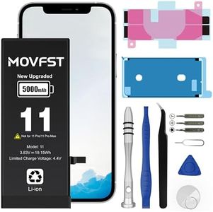 MOVFST Replacement Battery for iPhone 11,5000mAh Li-ion Polymer High Capacity iPhone 11 Battery Fit for Model A2111 A2221 A2223 with Repair Tool Kits