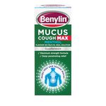 Benylin Mucus Cough Max Menthol Flavour, Helps to Clear Chest Mucus from Day 1, Cough Medicine for Adults, 100 mg/5 ml Oral Solution, 150 ml