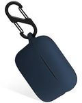 Geiomoo Silicone Case for Anker Soundcore A20i, Protective Cover with Carabiner (Navy Blue)